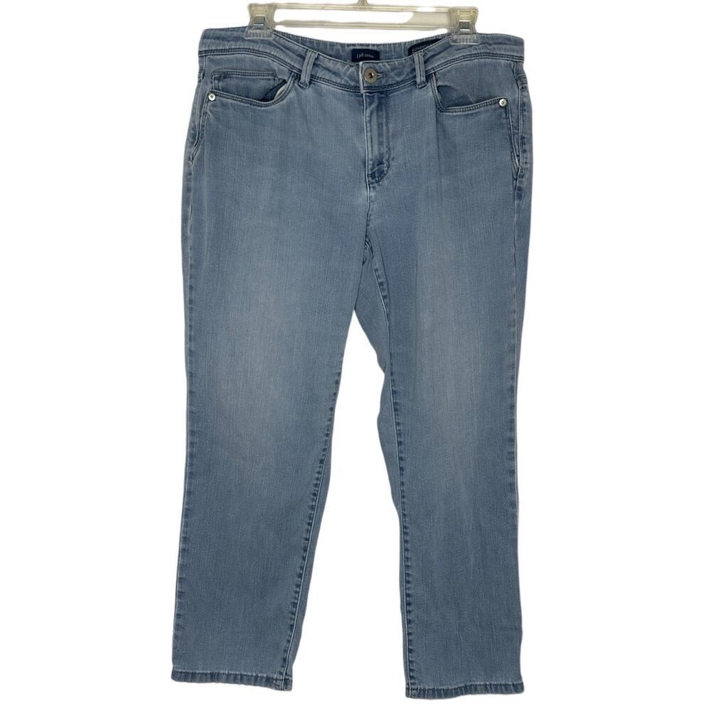 J. Jill Authentic Fit Cropped Jeans Women's Light Wash Size 10 p
